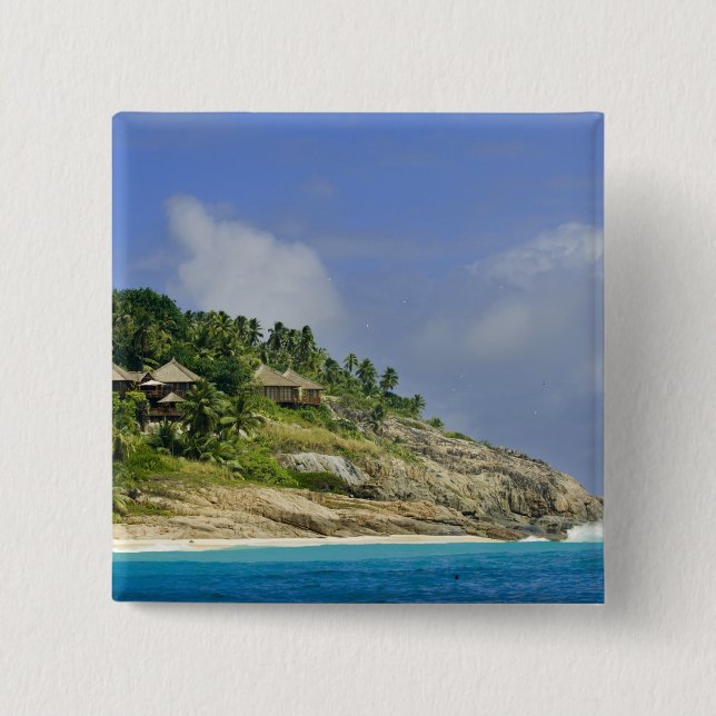 Fregate Island resort PR) 15 Cm Square Badge (Front)