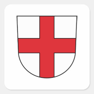 Freiburg Breisgau city emblem Germany symbol cross Square Sticker