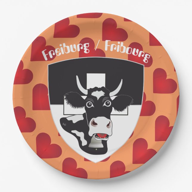 Freiburg - Fribourg Paper Plate (Front)