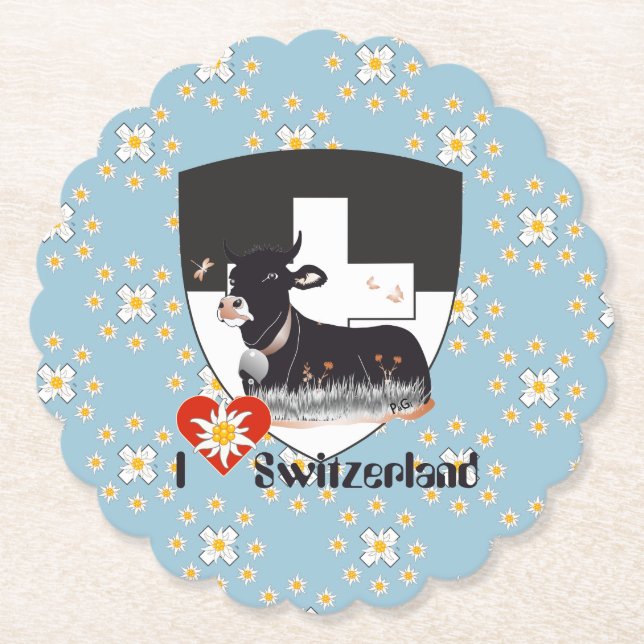 Freiburg - Fribourg - Switzerland - Suisse Paper Coaster (Front)