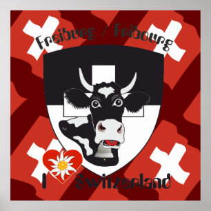 Freiburg Fribourg Switzerland Suisse Poster
