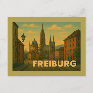 Freiburg Germany City Art Postcard