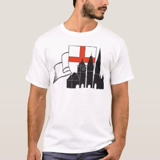 Freiburg Silhouette with coat of arms and bow T-Shirt