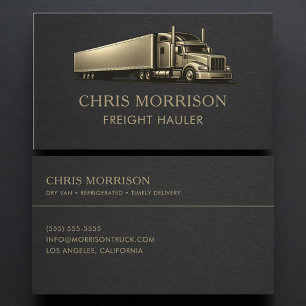 Freight Hauler Truck Driver Professional Business Card