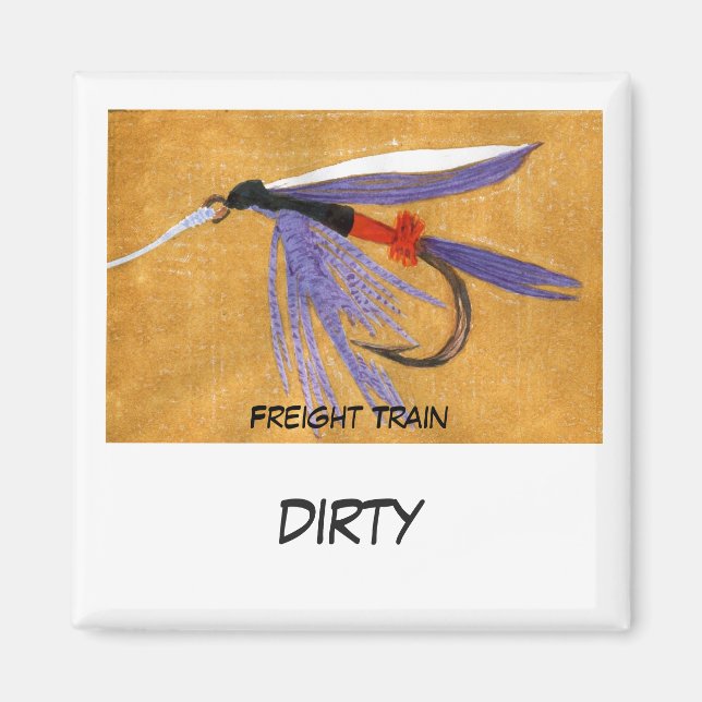 "Freight Train" Dish Washer Status Magnet (Front)