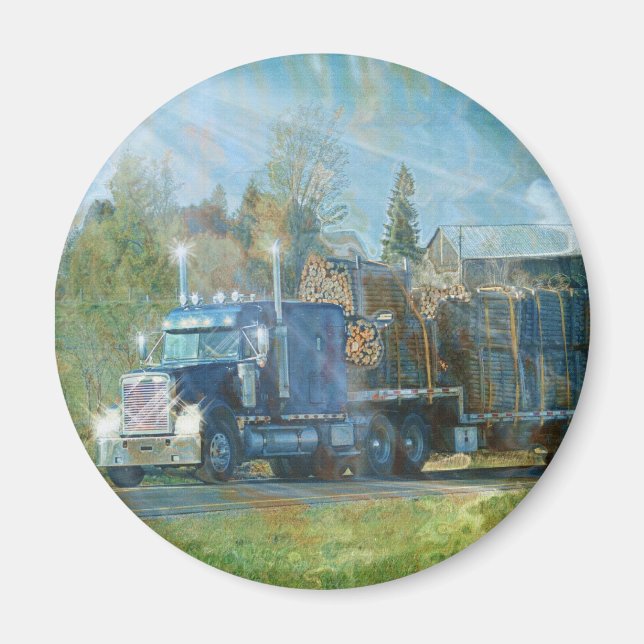 FREIGHT TRUCK BIG RIG TRUCKERS Gifts Magnet (Front)