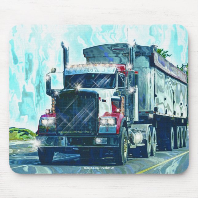 Freight Truck Lorry Drivers Art Mousepad (Front)