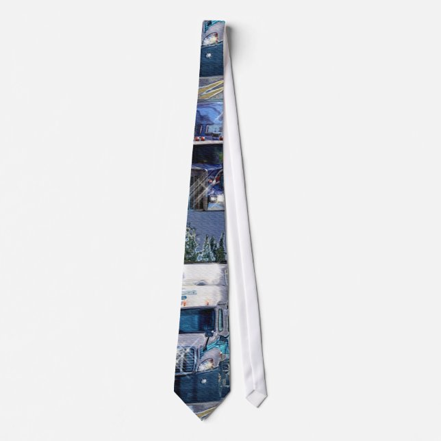 FREIGHT TRUCKS BIG RIG TRUCKERS Fashion Tie (Front)