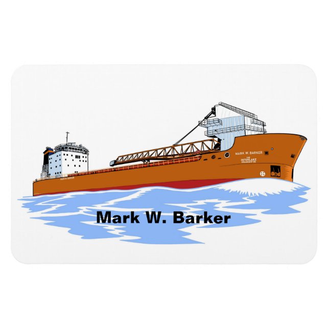 Freighter Mark  W. Barker Magnet (Horizontal)