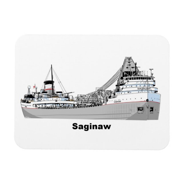 Freighter Saginaw Magnet (Horizontal)