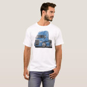 Freightliner Cascadia Lt Blue Truck T-Shirt (Front Full)