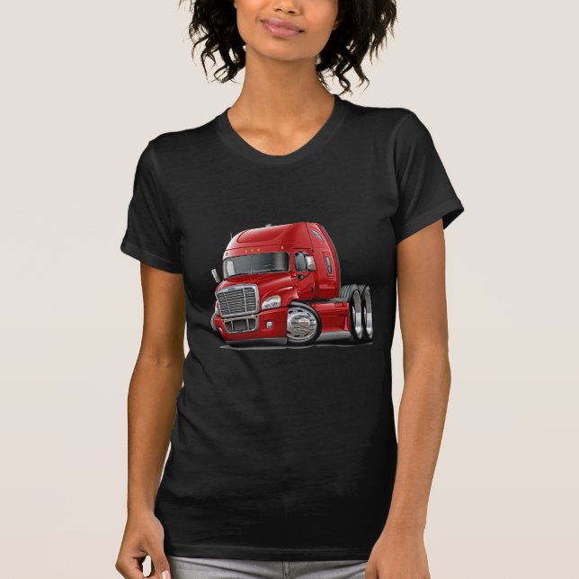 Freightliner Cascadia Red Truck T-Shirt (Front)