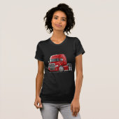Freightliner Cascadia Red Truck T-Shirt (Front Full)
