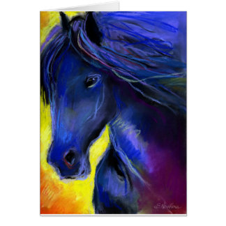 Freisian horse painting