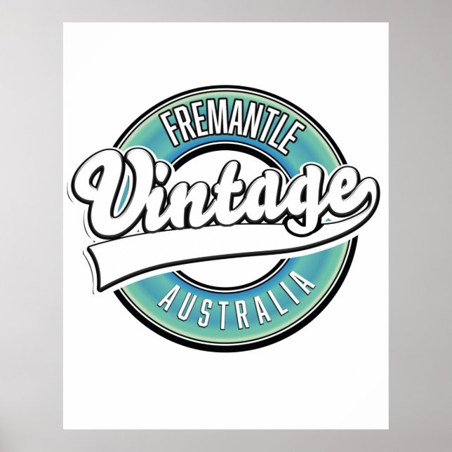 Fremantle australia vintage style logo. poster (Front)