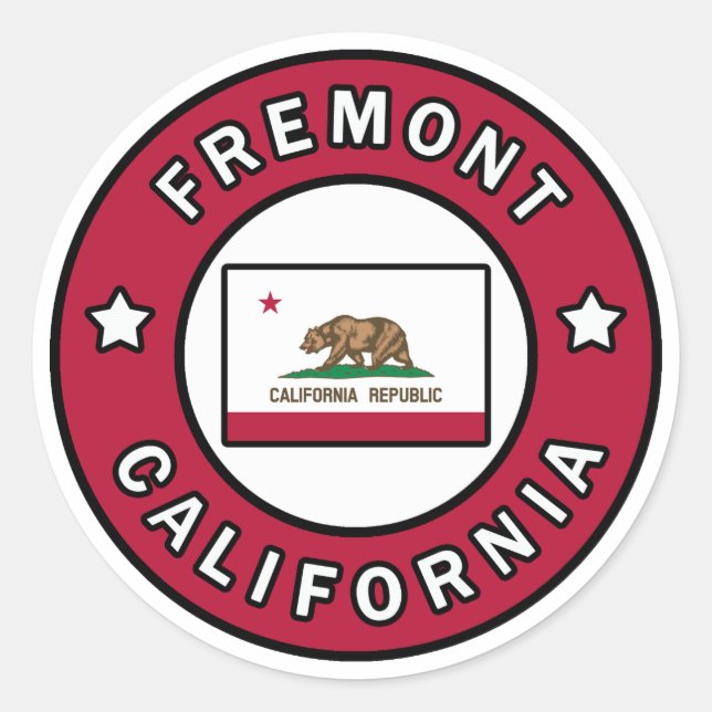 Fremont California Classic Round Sticker (Front)