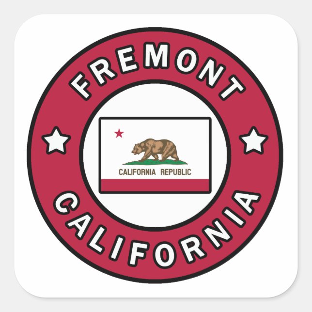 Fremont California Square Sticker (Front)