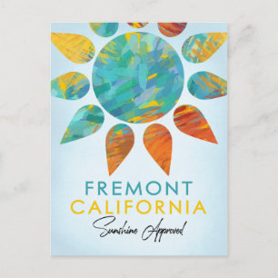 Fremont California Sunshine Travel Postcard
