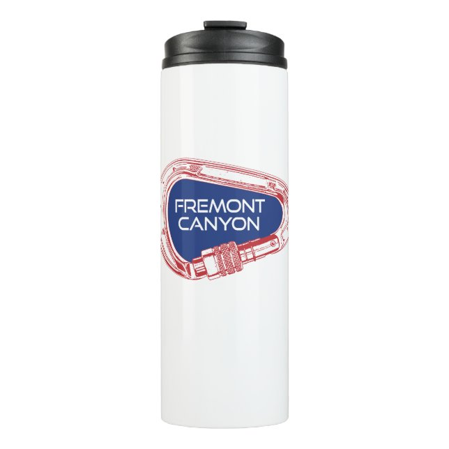Fremont Canyon Wyoming Rock Climbing Carabiner Thermal Tumbler (Front)
