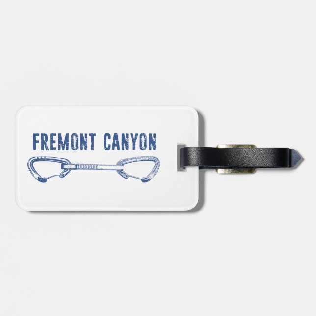 Fremont Canyon Wyoming Rock Climbing Quickdraw Luggage Tag (Back Horizontal)