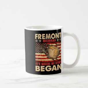 Fremont Michigan Usa Flag 4th Of July  Coffee Mug