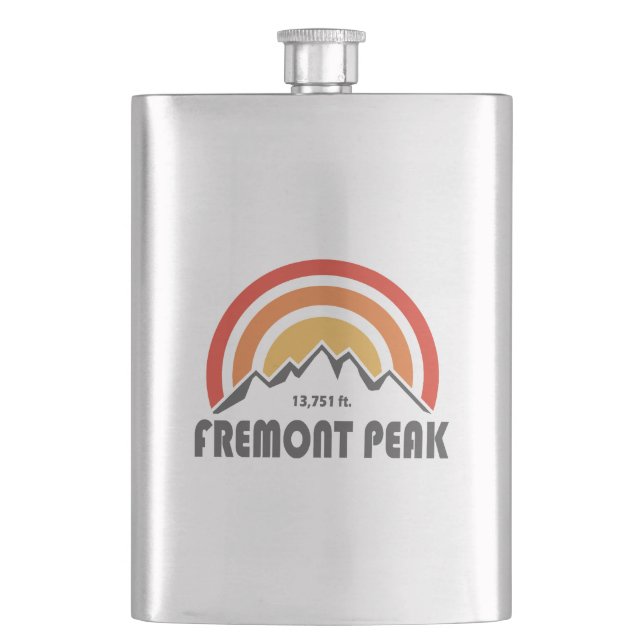Fremont Peak Wyoming Hip Flask (Front)