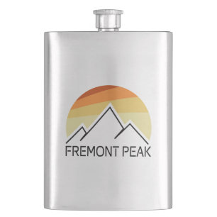 Fremont Peak Wyoming Retro Hip Flask