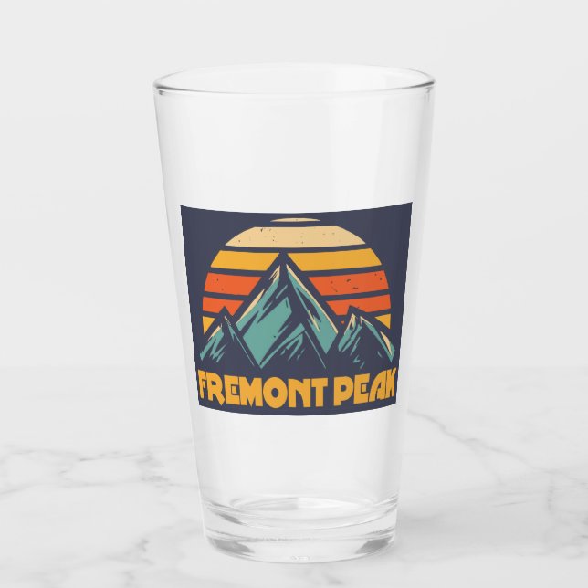 Fremont Peak Wyoming Retro Turquoise Glass (Front)