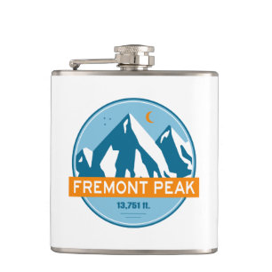 Fremont Peak Wyoming Stars Moon Hip Flask