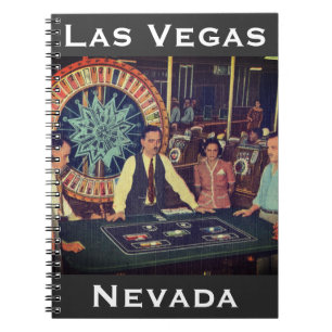 Fremont Street, Las Vegas, Nevada Vintage Casino Notebook