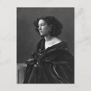 French Actress Sarah Bernhardt by Félix Nadar 1864 Postcard