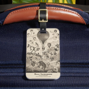 French Advertisement For Balloon Manufacturer Luggage Tag