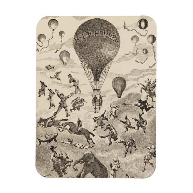 French Advertisement For Balloon Manufacturer Magnet (Vertical)