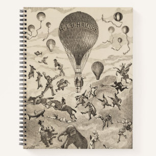 French Advertisement For Balloon Manufacturer Notebook