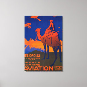 French Airline Promotional Poster Canvas Print