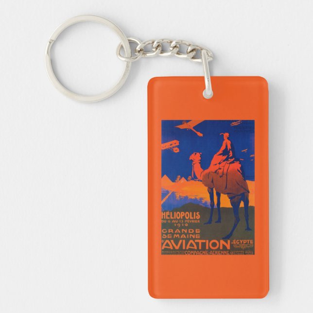 French Airline Promotional Poster Key Ring (Front)