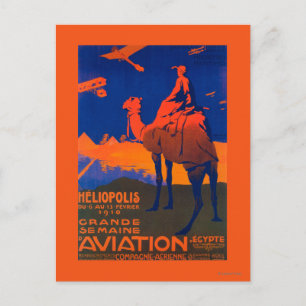 French Airline Promotional Poster Postcard