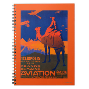 French Airline Promotional Poster Spiral Notebook