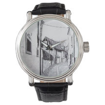 French Alley Drawing Clock