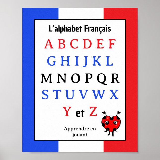 French Alphabet Kids  Poster (Front)