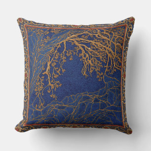 French Alps Blue Gold + Carnelian Cushion