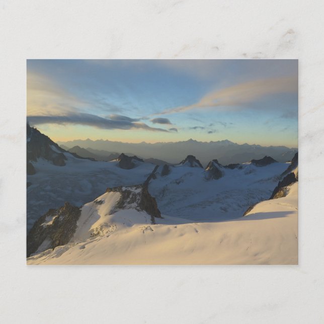 French Alps Chamonix sunrise Postcard (Front)