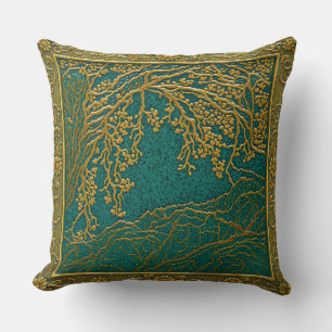 French Alps Gold  Lemon Teal Shades  Cushion