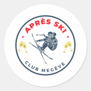 French Alps Le Après Classic Round Sticker