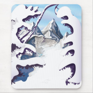 French Alps Mouse Pad