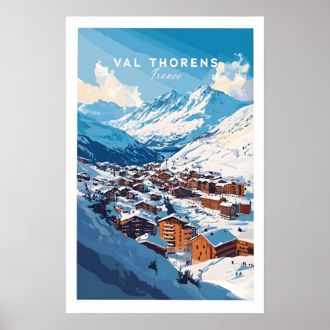 French Alps Ski Village Poster 1 (Front)