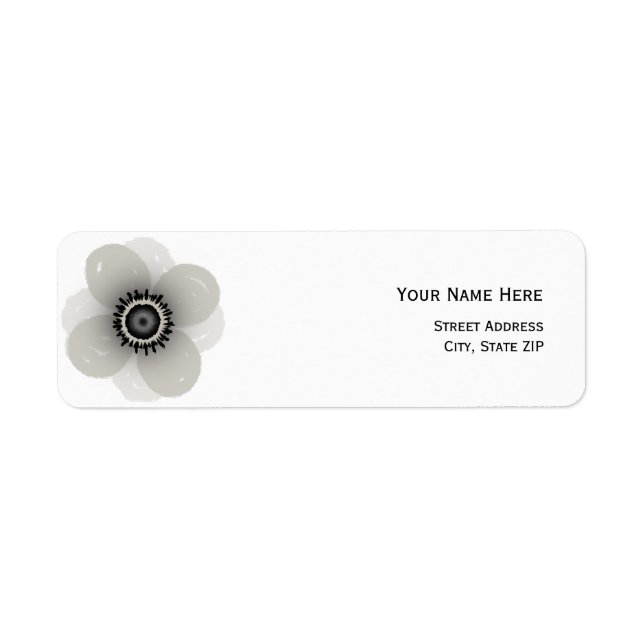 French Anemone Address Label (Front)