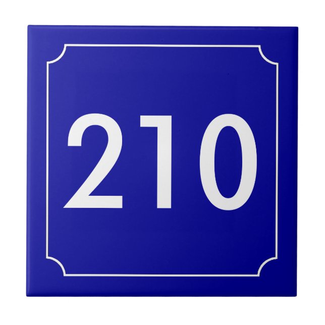 French Apartment Number Tile (Front)