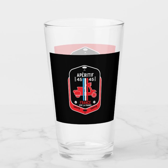 French Aperitif Drinks Glass (Front)