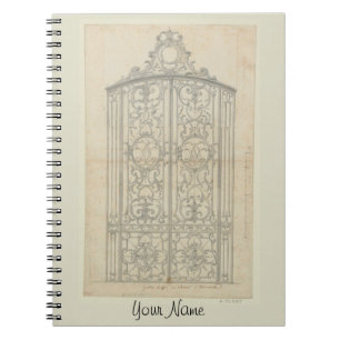 French Architectural Drawing Spiral Notebook